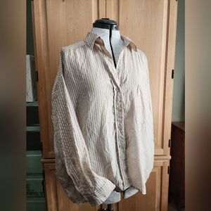 Boutique Striped Button-Down Shirt